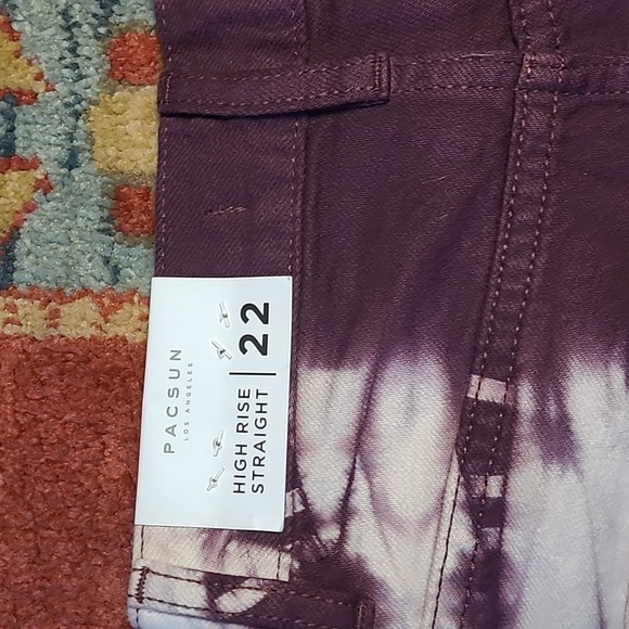 NWT PACSUN HIGH RISE STRAIGHT TIE DYE JEANS - Picture 6 of 10